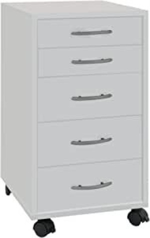 Szafka Na Kółkach Fmd S29 Biała 33 X 38 X 63,5 Cm