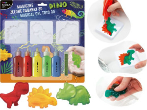 KIDEA Magiczne ŻELOWE Zabawki 3D DINOZAURY Glut