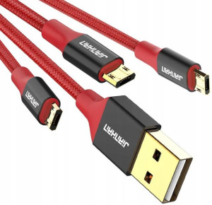 Kabel Micro Usb B 3 Sztuki 0,5/1/1,5m Nieplączący