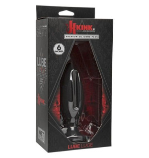 Zatyczka Analna Kink Wet Works Lube Luge - Premium Silicone Plug 6" Black