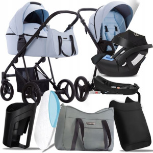 Wózek Bebetto 4w1 Flavio Pro 08, Cybex Aton + Baza