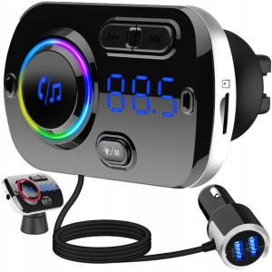 Transmiter Bluetooth 5 Edr Ładowarka Mp3 Qc 2xusb