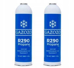2x R290 czynnik chłodniczy Gaz Propan 370g 750