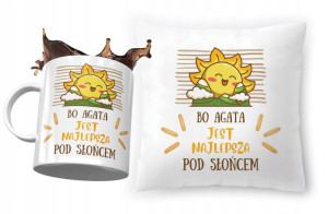 Zestaw Dla Agaty Poduszka + Kubek na Prezent