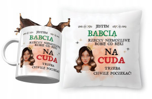 Zestaw Dla Babci Poduszka + Kubek na Prezent