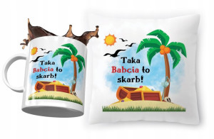 Zestaw Dla Babci Poduszka + Kubek Prezent