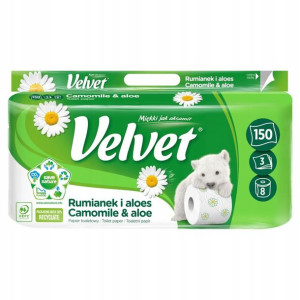 Papier toaletowy VELVET Rumianek i Aloes 8 rolek