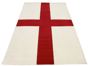 Dywan nowoczesny do salonu ENGLISH FLAG Czerwony CITY