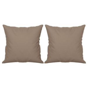 Poduszki ozdobne, 2 szt., taupe, 40x40 cm, mikrofibra