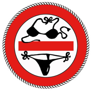 Naklejka "Zakaz wchodzenia w bikini"