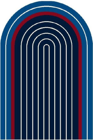 Dywan wełniany do salonu ARKO Navy Granatowy BASIC