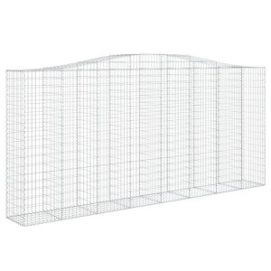 Łukowaty kosz gabionowy 400x50x180/200 cm, galwanizowane żelazo