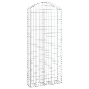 Łukowaty kosz gabionowy 100x30x220/240 cm, galwanizowane żelazo