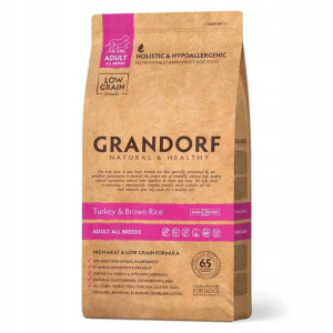 GRANDORF Adult karma sucha dla psów indyk ryż 3kg