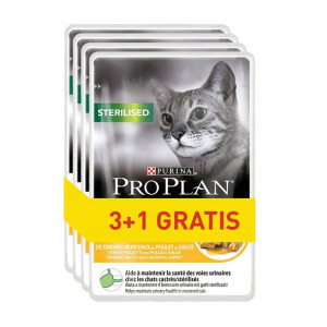 PURINA Pro Plan Sterilised kot kurczak 85g 3+1