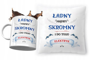 Zestaw Dla Elektryka Poduszka + Kubek na Prezent