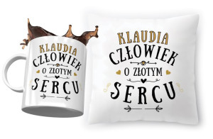 Zestaw Dla Klaudii Poduszka + Kubek na Prezent