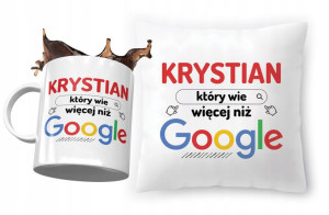 Zestaw Dla Krystiana Poduszka + Kubek na Prezent