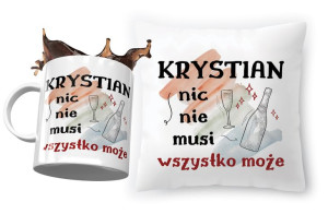 Zestaw Dla Krystiana Poduszka + Kubek na Prezent