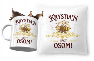 Zestaw Dla Krystiana Poduszka + Kubek na Prezent