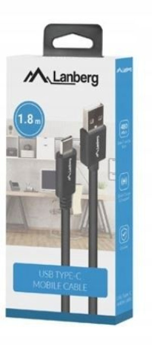 Przewód USB-C do USB-A 1.8m Nowy Lanberg