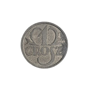 Stara moneta kolekcjonerska 1 grosz 1939 cynk Polska