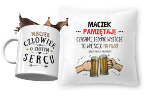 Zestaw Dla Maćka Poduszka + Kubek na Prezent