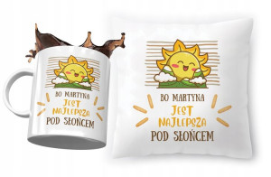 Zestaw Dla Martyny Poduszka + Kubek na Prezent