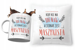 Zestaw Dla Maszynisty Poduszka + Kubek na Prezent