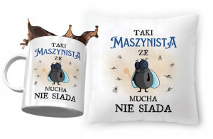 Zestaw Dla Maszynisty Poduszka + Kubek na Prezent