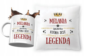 Zestaw Dla Melanii Poduszka + Kubek na Prezent