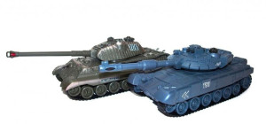 Zestaw wzajemnie walczących czołgów Russian T90 i German King Tiger 27MHz/3