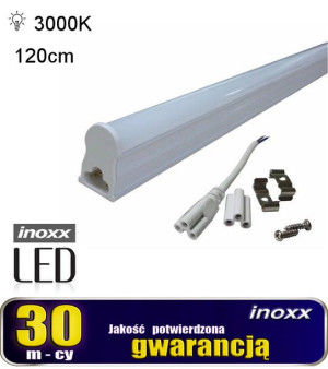 Świetlówka led liniowa t5 120cm 18w ciepła 3000k lampa natynkowa zintegrowa