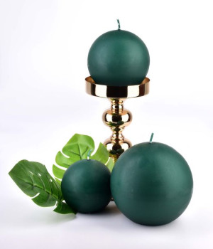 Świeca CLASSIC CANDLES Kula 12cm        zielona
