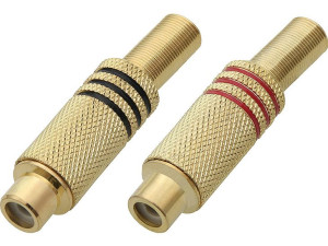 Gn.rca-na kabel   złote duże(czar-czerw)