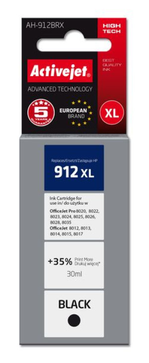 Tusz Activejet AH-912BRX (zamiennik HP 912XL 3YL84AE  Premium  1100 stron