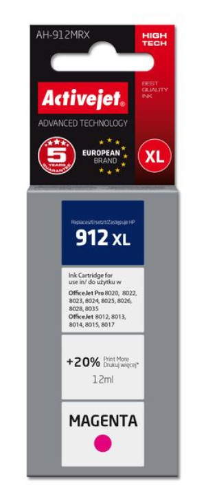 Tusz Activejet AH-912MRX (zamiennik HP 912XL 3YL82AE  Premium  990 stron  c