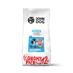 John Dog GOOD Puppy kurczak z wołowiną12 kg
