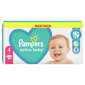 Pampers Zestaw pieluch Active Baby Maxi Pack 4 (9-14 kg)  58