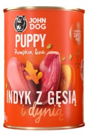 John Dog PUMPKIN SZCZENIAK indyk,gęś,dynia4 00g*6