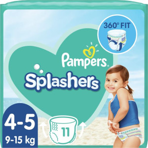 Pampers Zestaw pieluchomajtek Splashers 4 - 5 (9-15 kg)  11