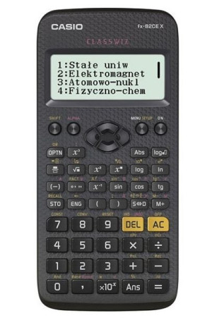 Casio Kalkulator Naukowy Fx 82cex Czarny, 12 Cyfrowy Wyświetlacz