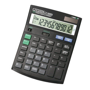 Citizen Kalkulator Biurowy Ct-666n, 12-cyfrowy, 188x142mm, Czarny