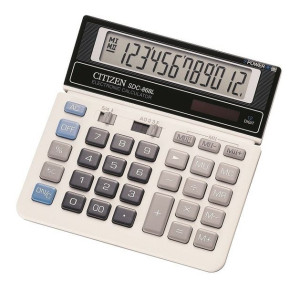 Citizen Kalkulator Biurowy Sdc-868l, 12-cyfrowy, 154x152mm, Czarno-biały