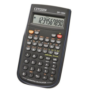 Citizen Kalkulator Biurowy Sr-135n, 10-cyfrowy, 154x84mm, Etui, Czarny