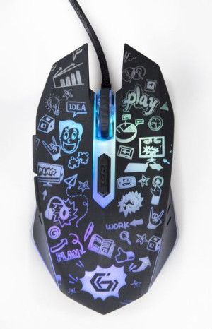 Gembird Mysz Mus-6b-grafix-01 Optyczna Led 3600dpi Usb Czarna
