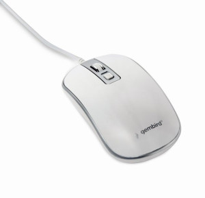 Gembird Mysz Mus-4b-06-ws Optyczna 1200dpi Usb Biało-srebrna