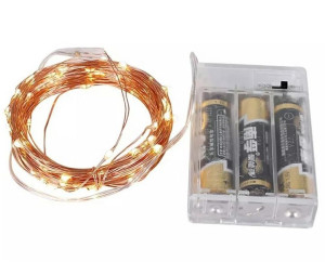 Lampki druciki 100 led na baterie
