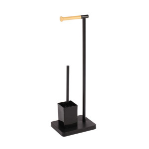 Stojak Na Papier Toaletowy Metalowy + Szczotka Do Wc 23x18x69,5 Cm (łazienk