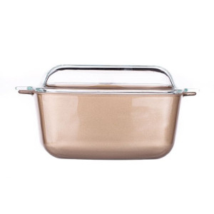 Noble Naczynie Żaroodporne Z Powłoką Non-stick I Pokrywą Kwadratowe 2,5 L
